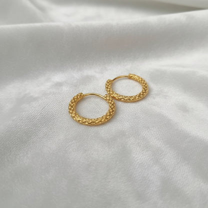 Patterned Hoop Earrings